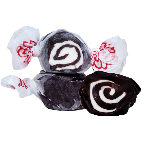 Black Licorice Swirl Salt Water Taffy Bulk Bag